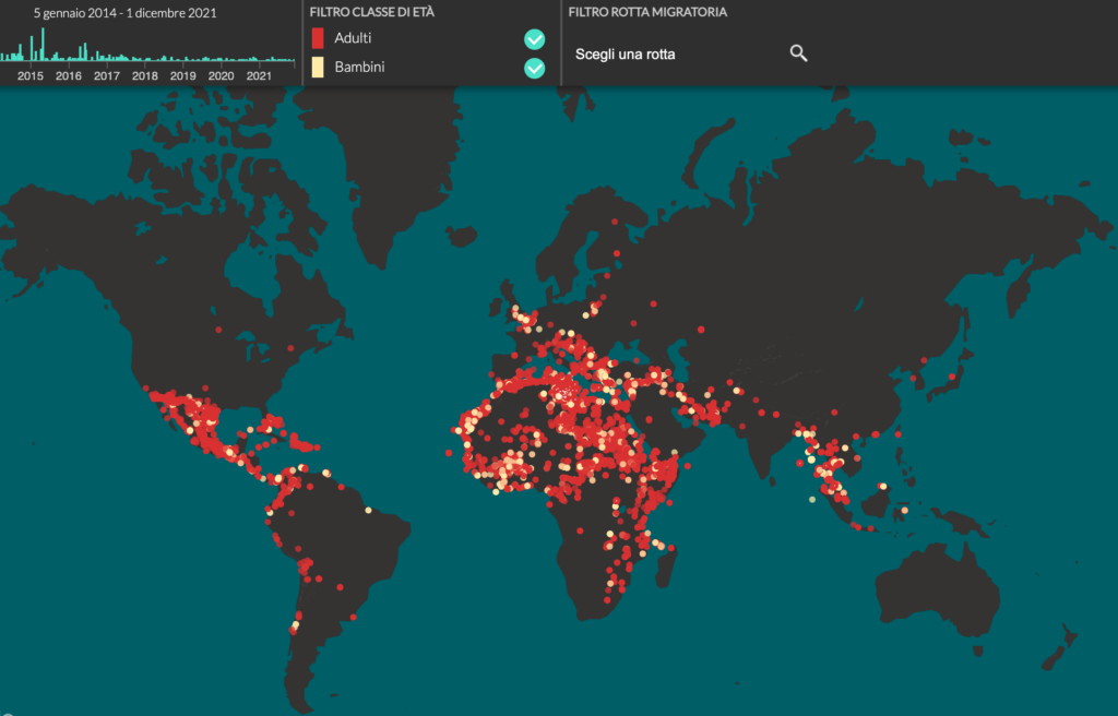 La mappa dei migranti per conoscere le vite perdute in cammino