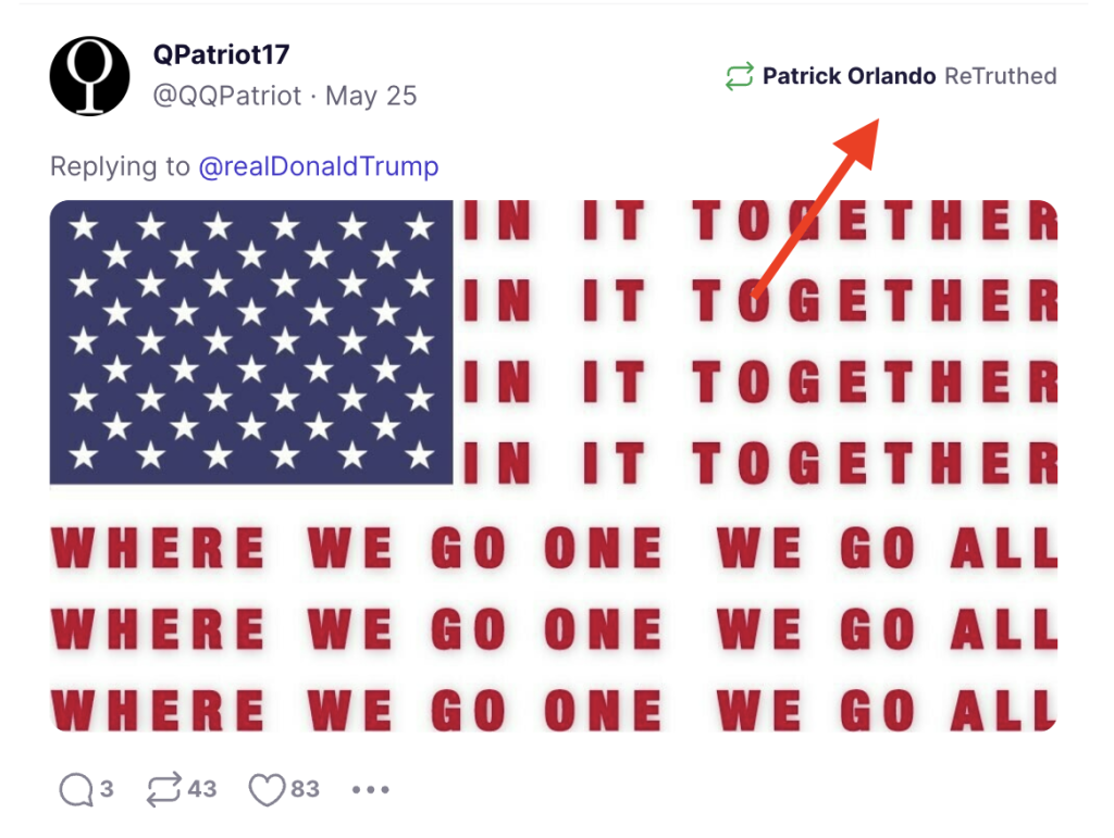 Trump e la sua piattaforma Truth Social promuovono attivamente QAnon
