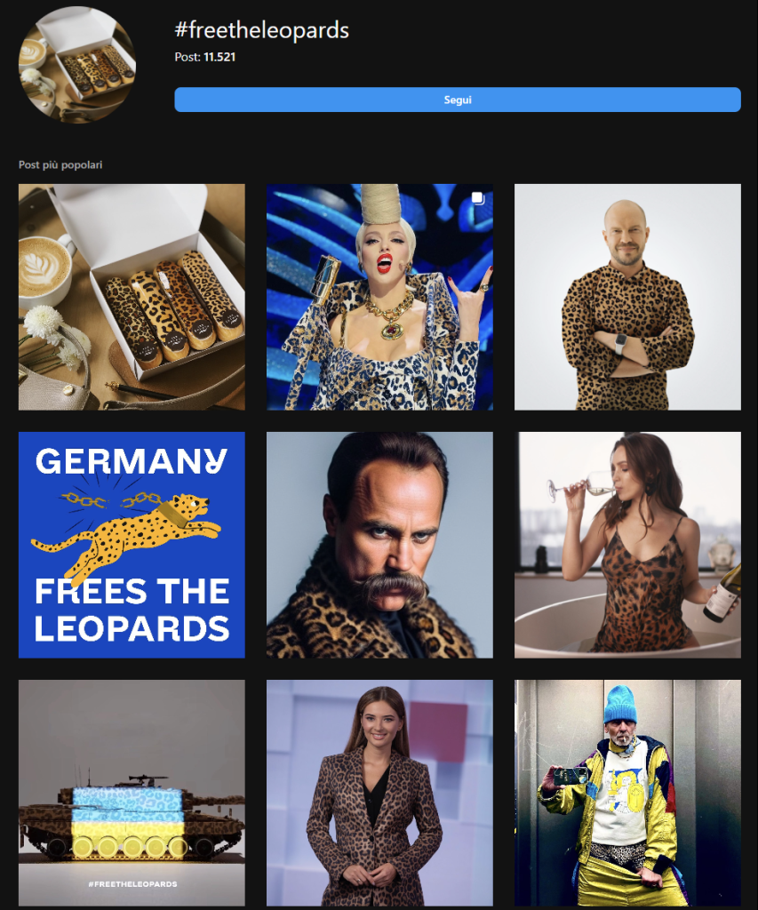 #FreeTheLeopards, l’hashtag pro-Ucraina in trend sui social