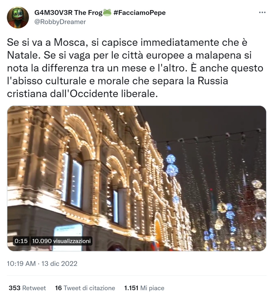 Bimbe trans, satanismo e lume di candela: il Natale occidentale secondo Mosca