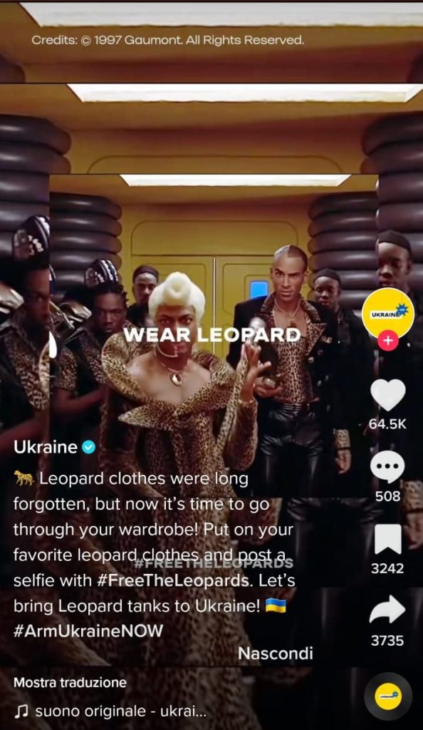 #FreeTheLeopards, l’hashtag pro-Ucraina in trend sui social